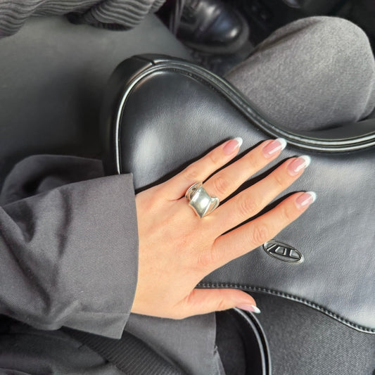 SECONDHAND - Folded silver ring