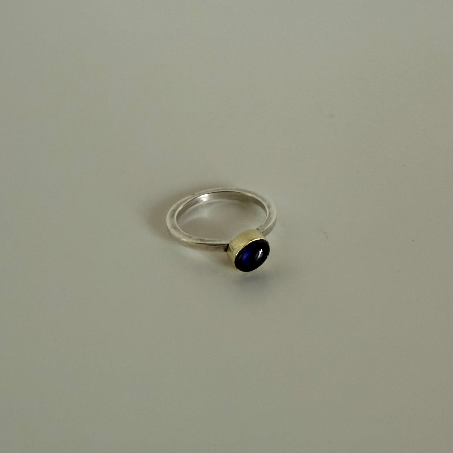 HANDMADE - Silver and gold w. dark amethyst