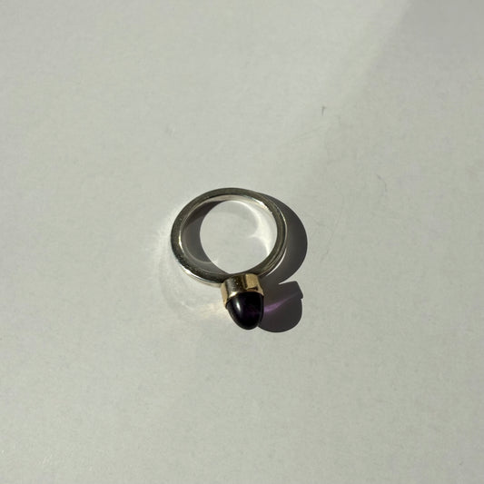 HANDMADE - Silver and gold w. amethyst