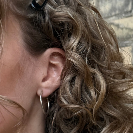 SECONDHAND - Textured hoop earrings